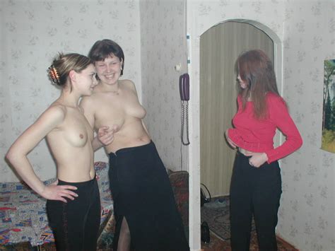 Three Drunk Russian Lesbian Having Fun — Russian Sexy Girls