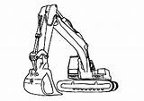 Digger Coloring Pages Excavator Drawing Colouring Awesome Kids Loader Rock Clipartmag Print Color sketch template