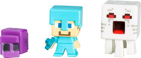minecraft collectible figures set   pack series  mattel amazoncouk toys games