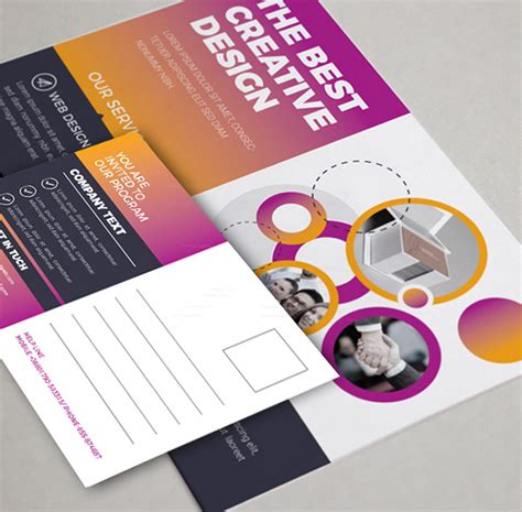 stylish corporate postcard design template  template catalog