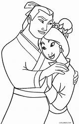 Mulan Coloring Shang Cool2bkids Malvorlagen Prinzessinnen Ausdrucken Kostenlos Ausmalen Coloriages sketch template
