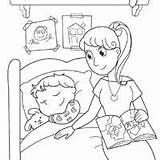 Coloring Night Bedtime Pages Nighty Surfnetkids Color Print Printable Next People sketch template