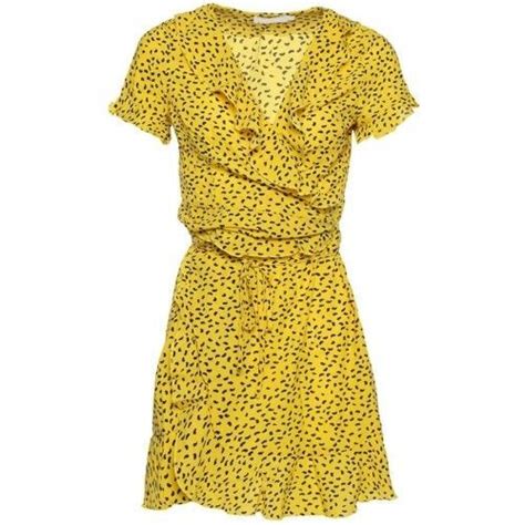 jurkje stippen geel jurken comegetfashion short sleeve dresses dresses  sleeves dot