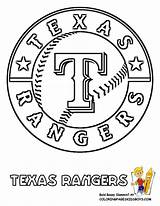 Coloring Pages Baseball Mlb Rangers Logo Cubs Chicago Texas League Printable Book Major Kids Sheets Print Sports Logos Color Teams sketch template