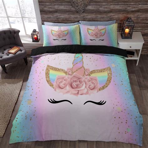 Unicorn Rainbow 3d Bedding Sets Printed Duvet Cover Set Queen King Twin