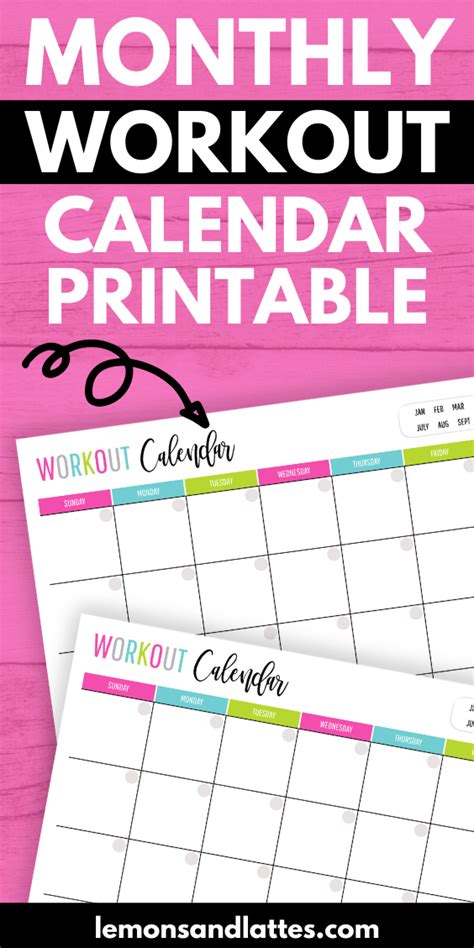 printable workout calendar  workout calendar workout calendar