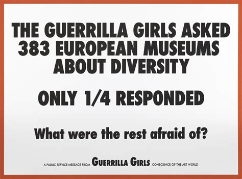 Guerrilla Girls The Guerrilla Girls Asked 383 European Museums About