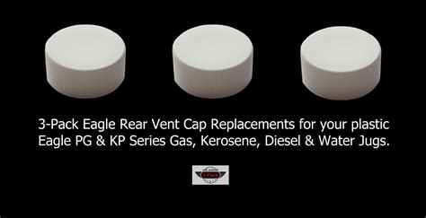 3 Pk Eagle Rear Vent Screw Caps New Lid Gas Can Part For Pg1 Pg3 Pg5