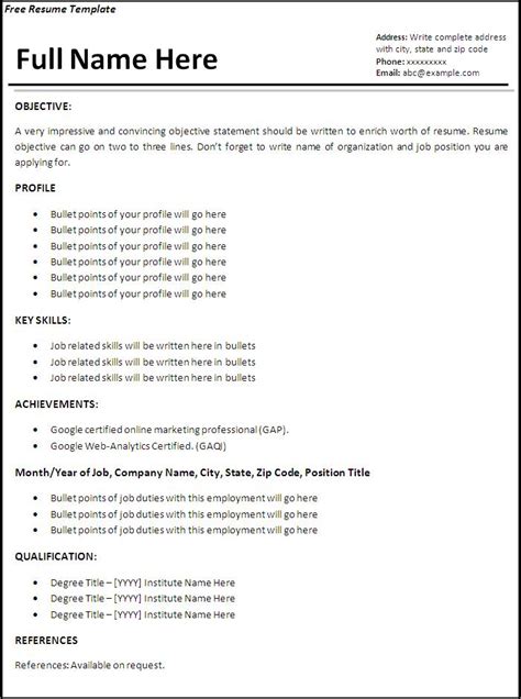 job resume sample  word templates