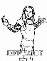 Wwe Coloring Pages Jeff Hardy Printable Kids Wrestling Wrestlers sketch template
