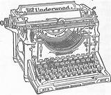 Typewriter Underwood sketch template