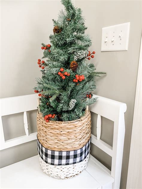 easy christmas tree basket idea wilshire collections