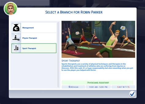 sports massage therapist career sims 4 mod download free