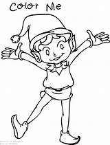 Coloring Pages Elf Christmas Printable Shelf Choose Board Sheets Kids sketch template
