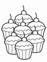 Coloring Pages Baking Bakery Printable Cupcake Getcolorings Color Print sketch template