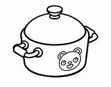 Pot Cooking Coloring Drawing Clay Kitchen Coloringcrew Kawaii Cup Coffee Clipartmag Book sketch template
