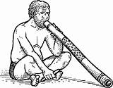 Didgeridoo Colorir Digeridoo Webster Merriam sketch template