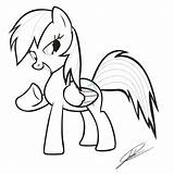 Dash Rainbow Lineart Mlp Fim Coloring Pages Oc Deviantart Downloads Template sketch template