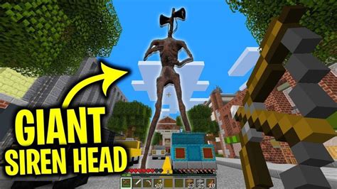 giant siren head  minecraft run scary minecraft