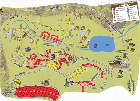 campground site map trackrock campground  stables