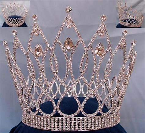 rhinestone crowns tiaras large queen  sale crowndesigners