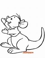 Roo Coloring Pages Kanga Winnie Pooh Disney Friends Template Funstuff Disneyclips sketch template