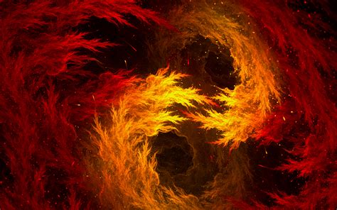Hot Red Fire Fractal Wallpapers Hot Red Fire Fractal