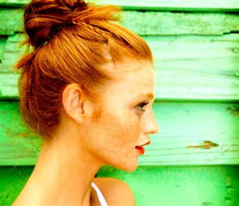 cintia dicker buns just look so cute on redheads~ red hair woman red hair don t care