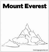 Everest Mount Coloring Mt Pages Kilamanjaro Color Mountains Drawings Vbs Designlooter Mountain Kids China Template Rainier Advertisement 6kb 296px Sketch sketch template