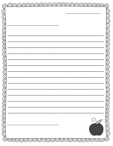 letter writing template letter template  kids friendly letter template