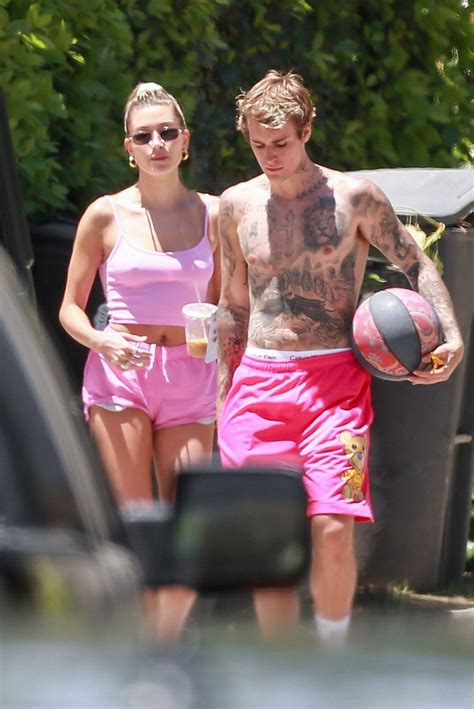 Hailey Bieber Hot Ass In Tiny Shorts Out In Beverly