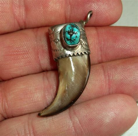 Rare Color Large Real Bear Claw Pendant Native American Etsy