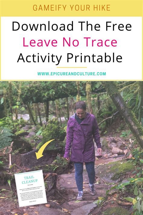 leave  trace activity printable  hiking girl scout troop