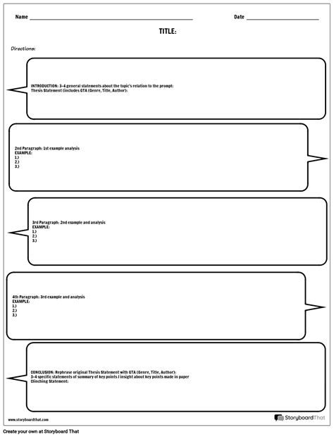 critical analysis  storyboard  worksheet templates
