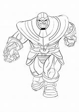 Thanos Coloring sketch template