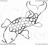 Fish Outline Koi Clipart Coloring Swimming Royalty Illustration Pams Rf 2021 sketch template