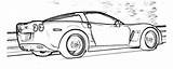 Corvette Coloring Car Super Pages Fast Cars sketch template