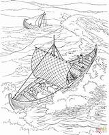 Supercoloring Ship Vikings Bateau Ozean Printables sketch template