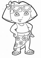 Dora Coloring Explorer Pages Vacation Netart Summer Kids Beach Sheets Book Print Disney Colouring Search Again Bar Case Looking Don sketch template