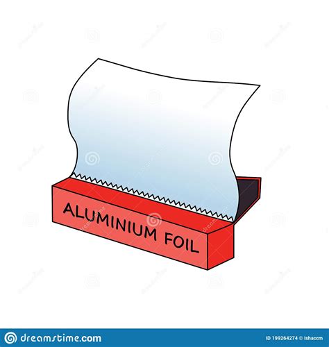 Aluminium Foil Clip Art Illustration Vector Isolated Stock Vector