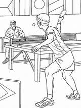 Ping Pong Tafeltennis Ausmalen теннис раскраски Colorier Visit sketch template