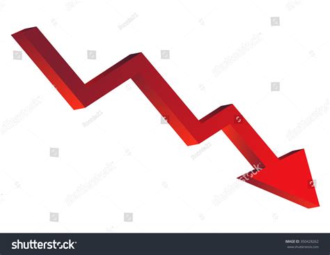 red graph decrease vector illustration stock vector  shutterstock