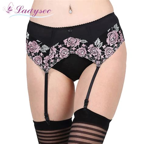 Women Floral Lace Garter Belts For Stockings Sexy Wedding Lingeries