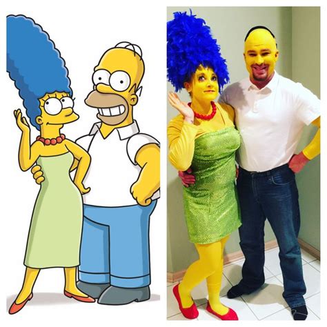 homer and marge simpson diy halloween costume simpsons