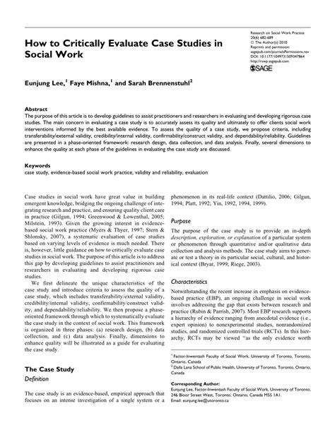 case study  social work study poster