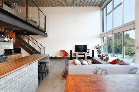 modern industrial makeover  loft style condominium  seattle maximizes space decoist