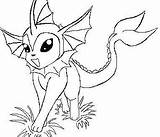 Vaporeon Coloring Pokemon Pages Colouring Getcolorings Color Print Printable Choose Board sketch template