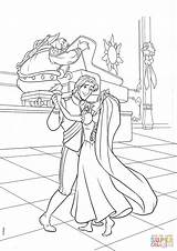 Coloring Pages Rapunzel Tangled Flynn Wedding Disney Color Dance Princess Kids Printable Fashion Show Raiponce Print Coloriage Colouring Lanterns Easy sketch template