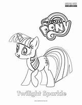 Coloring Sparkle Twilight Pony Little Mlp sketch template