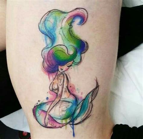 Watercolor Mermaid Mermaid Tattoos Watercolor Mermaid Tattoo